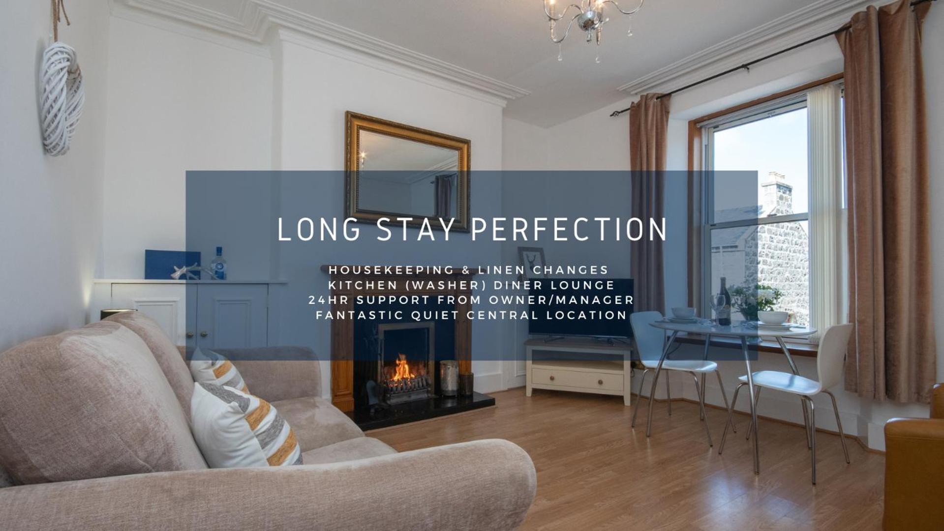 Dwellcome Home Ltd 1 Bed Apt, Half Mile To Union Street Yet Quiet, Free Parking, Fast Wifi, Ideal For Long Term Contractor, Etc Stays, Fully Equipped Kitchen, Regular Housekeeping Option - See Our Site For Assurance Aberdeen Kültér fotó
